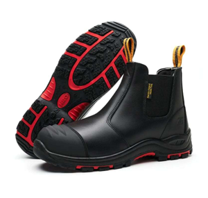 Slip-on 18kV High-Voltage Full-Grain Leather Safety Boot - Black